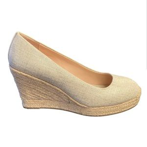 J.Crew Seville Espadrille Silver/platinum Sandals Size 5.5M